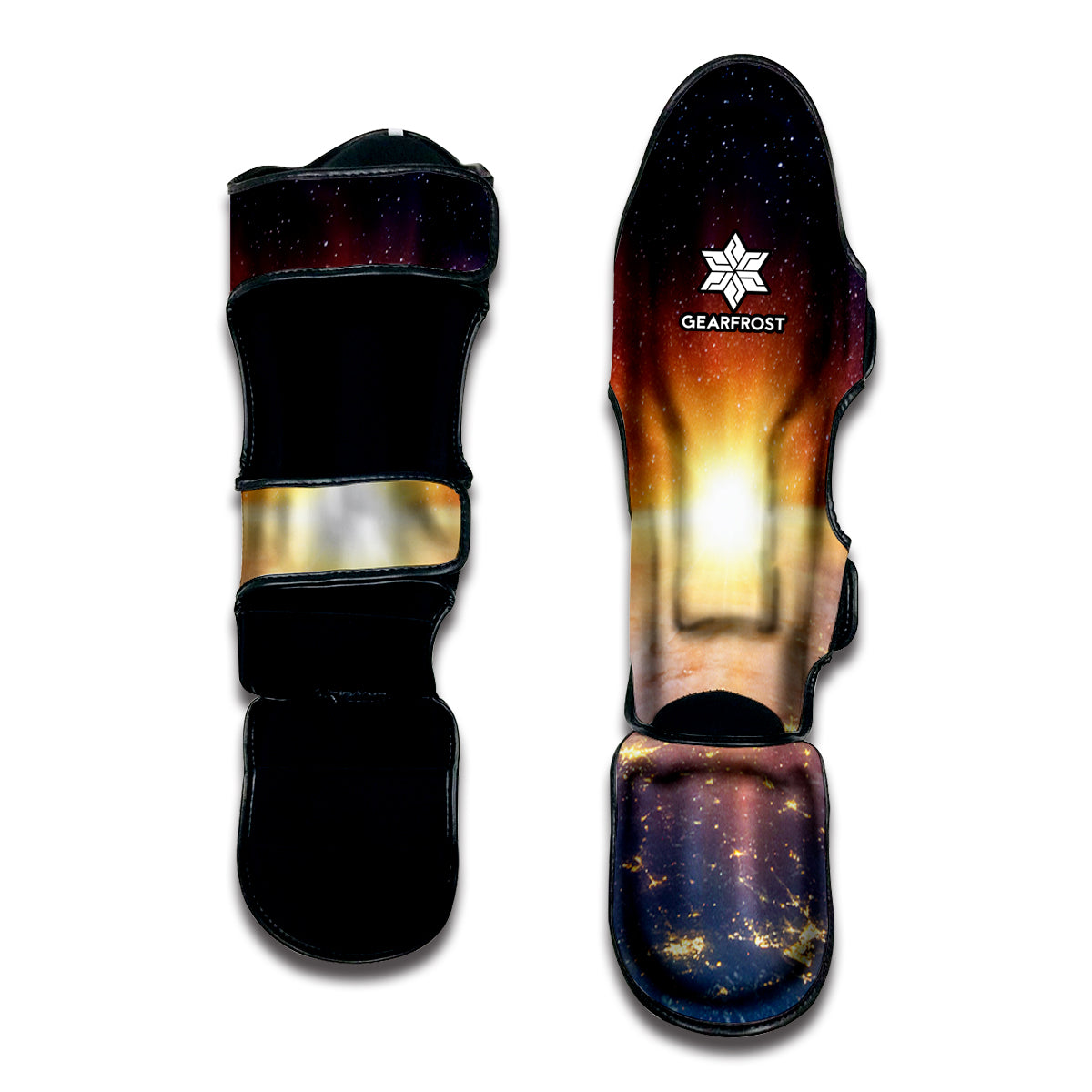 Sunrise Earth Print Muay Thai Shin Guard
