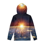 Sunrise Earth Print Pullover Hoodie