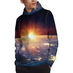 Sunrise Earth Print Pullover Hoodie