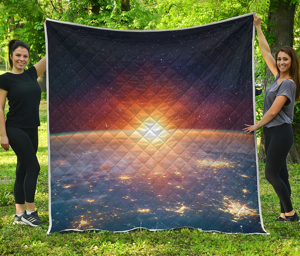 Sunrise Earth Print Quilt