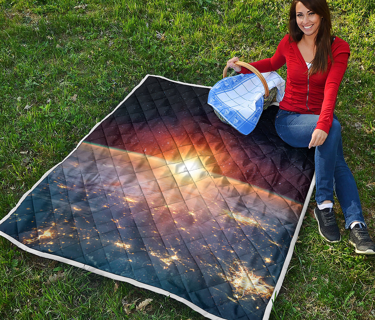 Sunrise Earth Print Quilt
