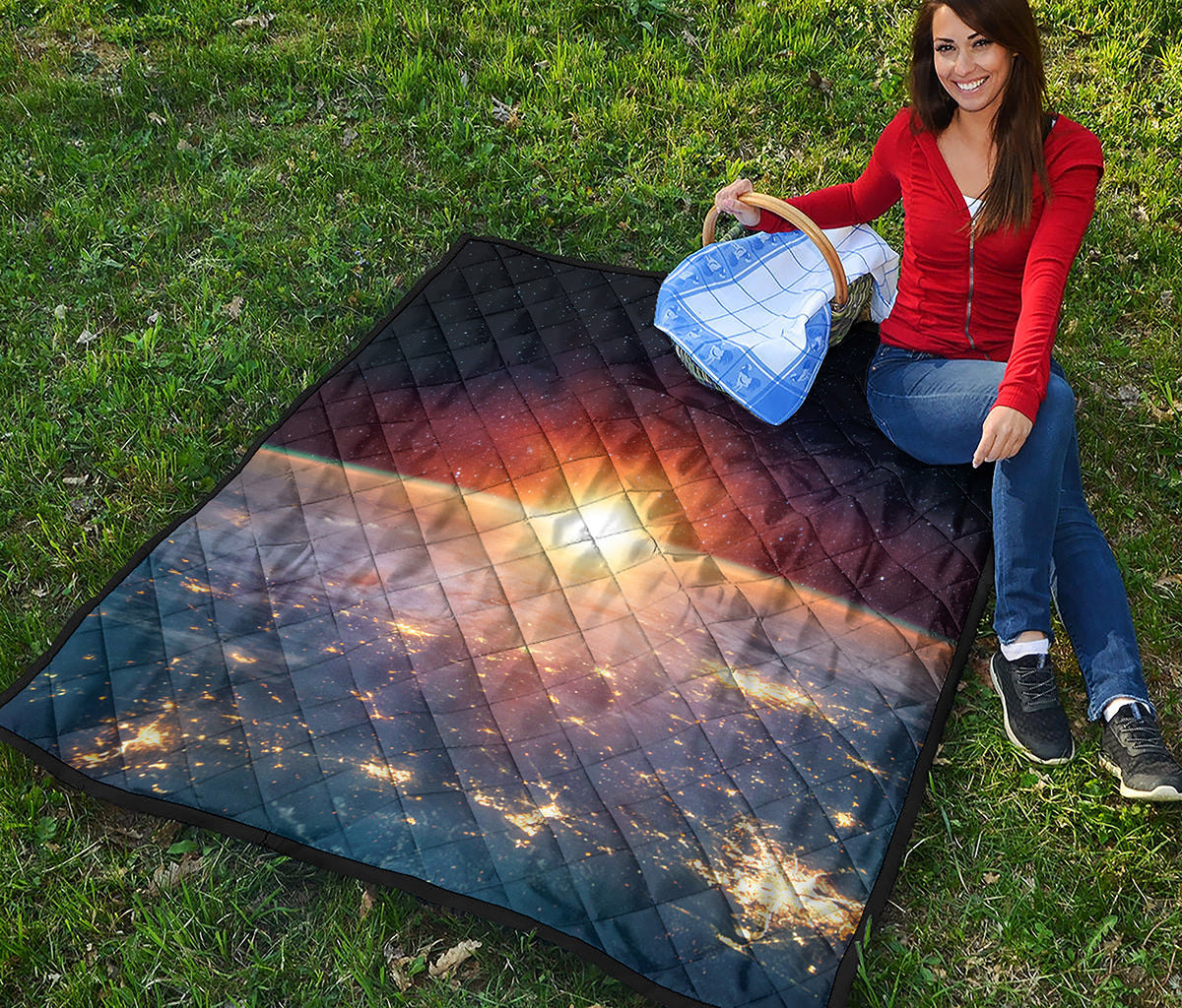 Sunrise Earth Print Quilt
