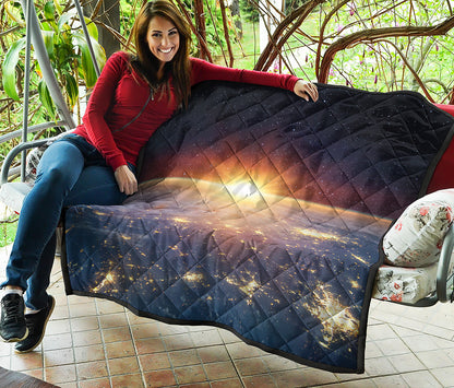 Sunrise Earth Print Quilt