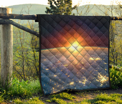 Sunrise Earth Print Quilt
