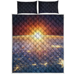 Sunrise Earth Print Quilt Bed Set