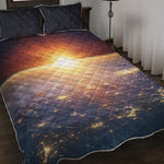 Sunrise Earth Print Quilt Bed Set