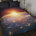 Sunrise Earth Print Quilt Bed Set