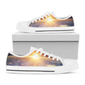 Sunrise Earth Print White Low Top Sneakers