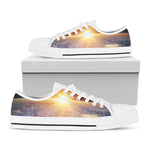 Sunrise Earth Print White Low Top Shoes