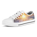 Sunrise Earth Print White Low Top Shoes