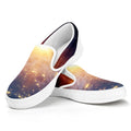 Sunrise Earth Print White Slip On Sneakers