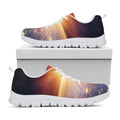 Sunrise Earth Print White Running Shoes