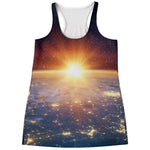 Sunrise Earth Print Women's Racerback Tank Top