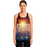 Sunrise Earth Print Women's Racerback Tank Top