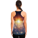 Sunrise Earth Print Women's Racerback Tank Top