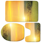 Sunrise Field Print 3 Piece Bath Mat Set