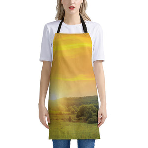 Sunrise Field Print Apron