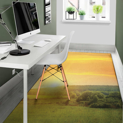 Sunrise Field Print Area Rug