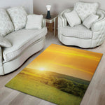 Sunrise Field Print Area Rug