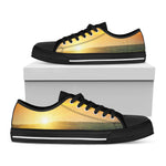 Sunrise Field Print Black Low Top Shoes