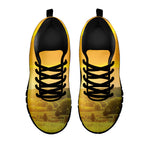 Sunrise Field Print Black Sneakers