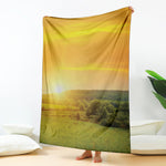 Sunrise Field Print Blanket