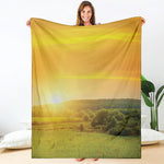 Sunrise Field Print Blanket