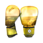 Sunrise Field Print Boxing Gloves