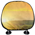 Sunrise Field Print Car Headrest Covers