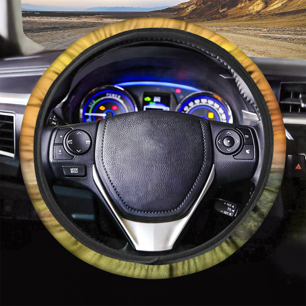 Sunrise Field Print Car Steering Wheel Cover