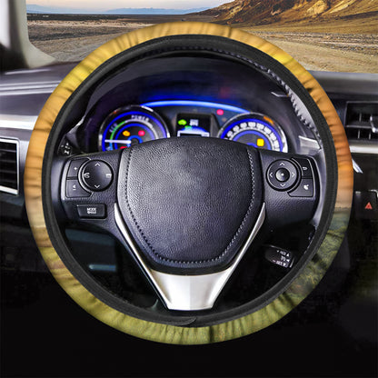 Sunrise Field Print Car Steering Wheel Cover