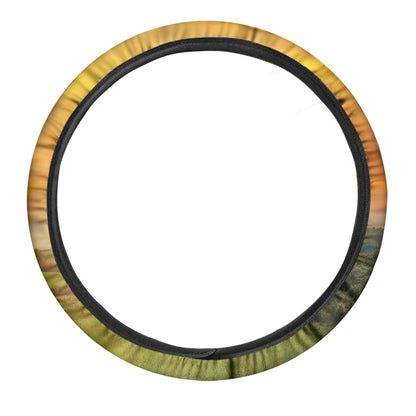Sunrise Field Print Car Steering Wheel Cover
