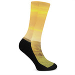 Sunrise Field Print Crew Socks