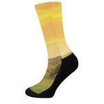 Sunrise Field Print Crew Socks