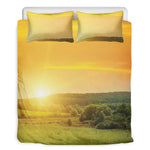 Sunrise Field Print Duvet Cover Bedding Set