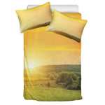 Sunrise Field Print Duvet Cover Bedding Set