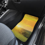 Sunrise Field Print Front and Back Car Floor Mats