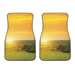 Sunrise Field Print Front Car Floor Mats