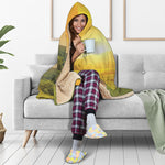 Sunrise Field Print Hooded Blanket