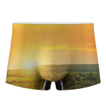 Sunrise Field Print Men's Boxer Briefs