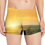 Sunrise Field Print Men's Boxer Briefs