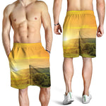 Sunrise Field Print Men's Shorts