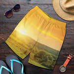 Sunrise Field Print Men's Shorts