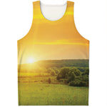 Sunrise Field Print Men's Tank Top