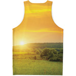 Sunrise Field Print Men's Tank Top
