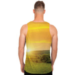 Sunrise Field Print Men's Tank Top