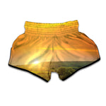 Sunrise Field Print Muay Thai Boxing Shorts