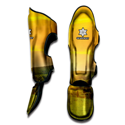 Sunrise Field Print Muay Thai Shin Guard