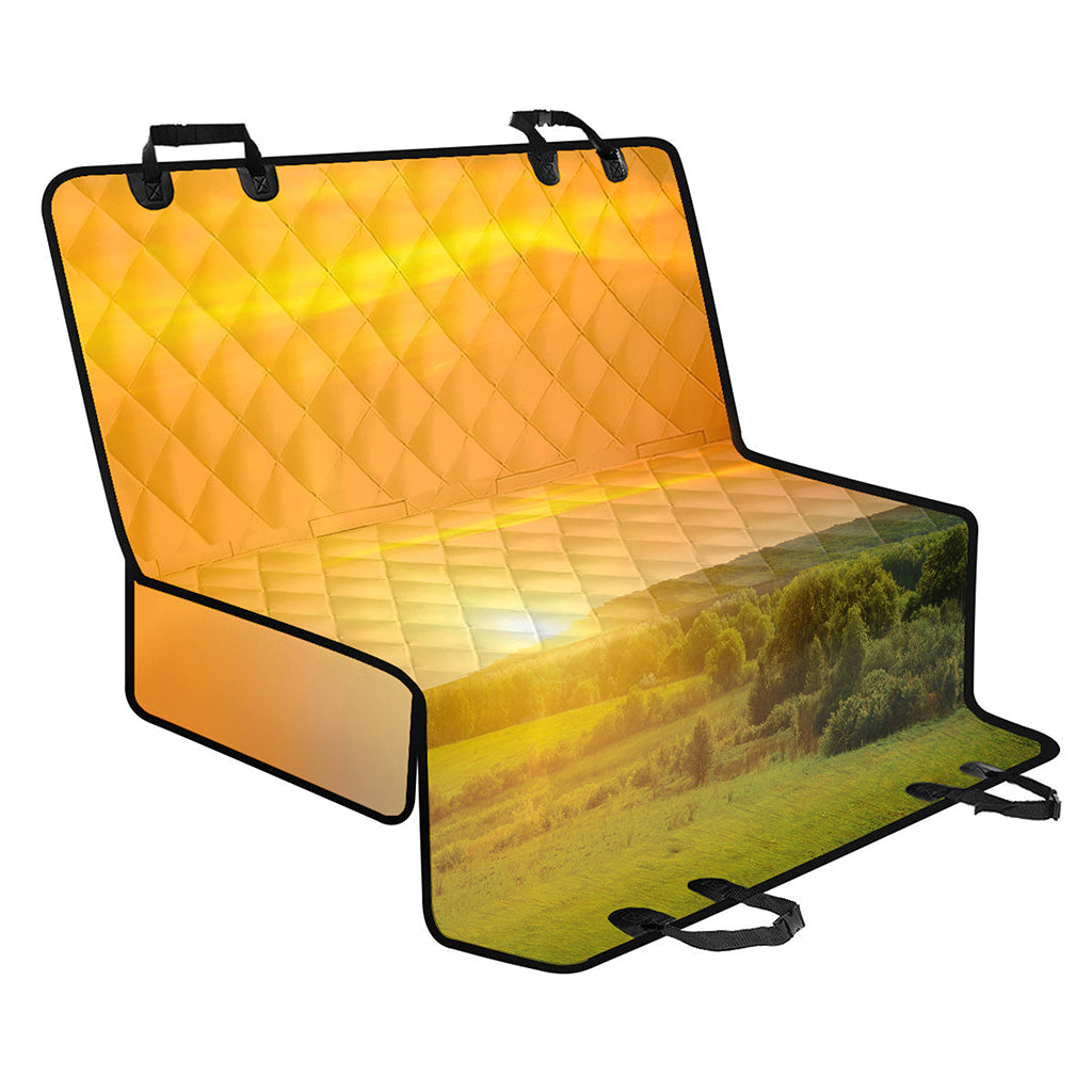 Sunrise Field Print Pet Car Back Seat Cover