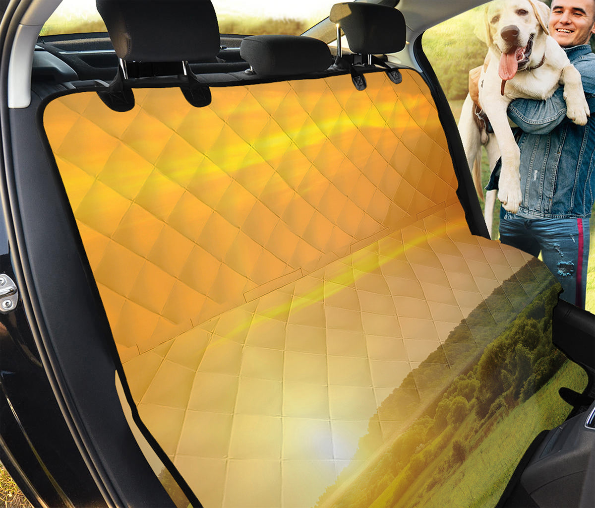 Sunrise Field Print Pet Car Back Seat Cover